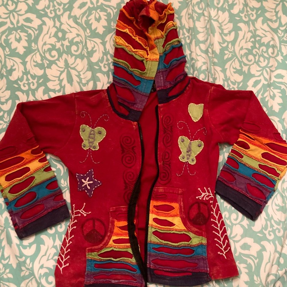 Super trendy Rising International boho zip up!